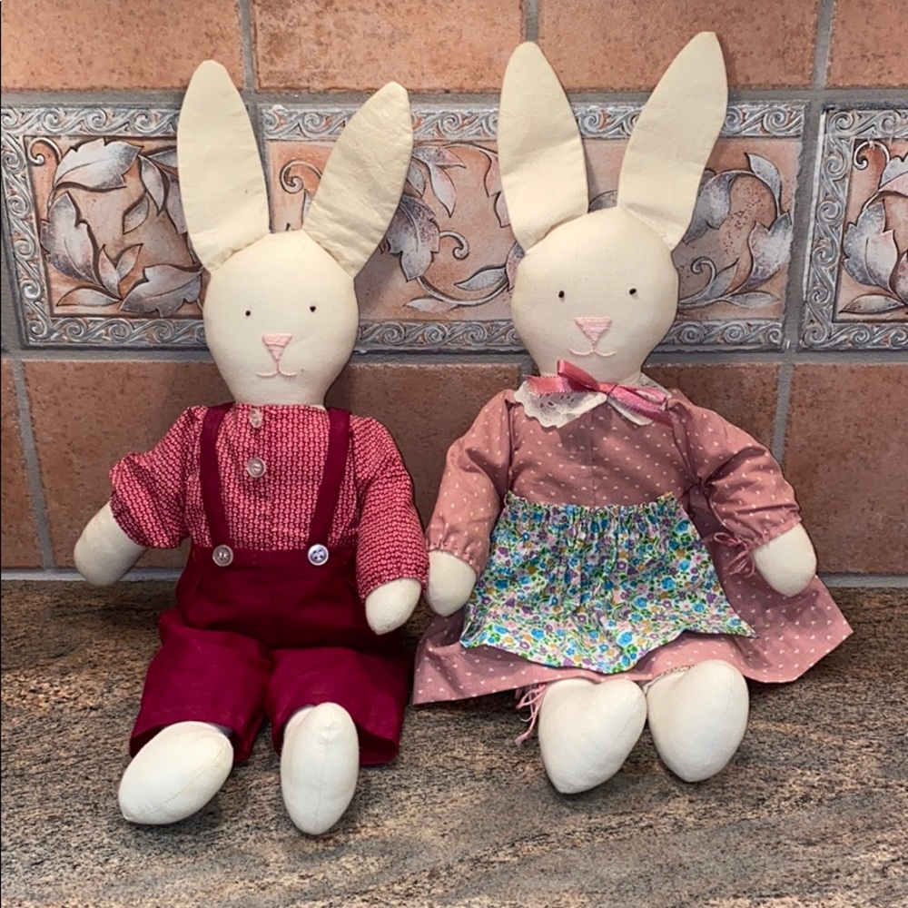 Home Made Bunny Dolls - 2pcs